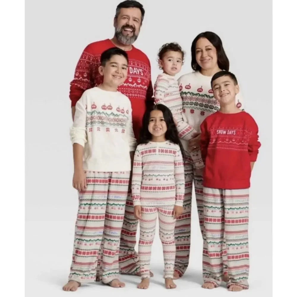Kids Let It Snow Fair Isle Cozy Pajama Set Wondershop Size 8 Kids